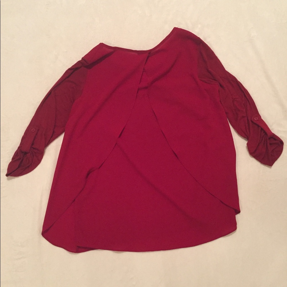 Red Dress Shirt with Amazing Back Detail